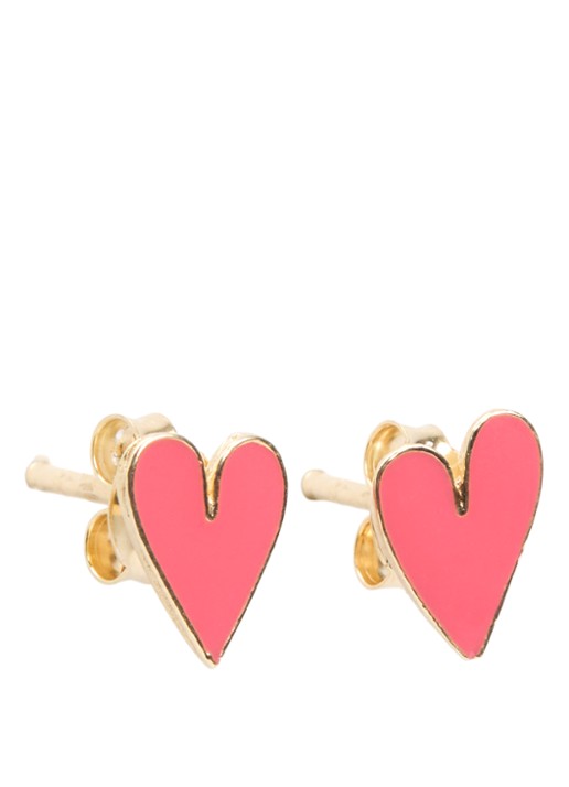 Bibi Camille Mini Heart oorknopjes verguld