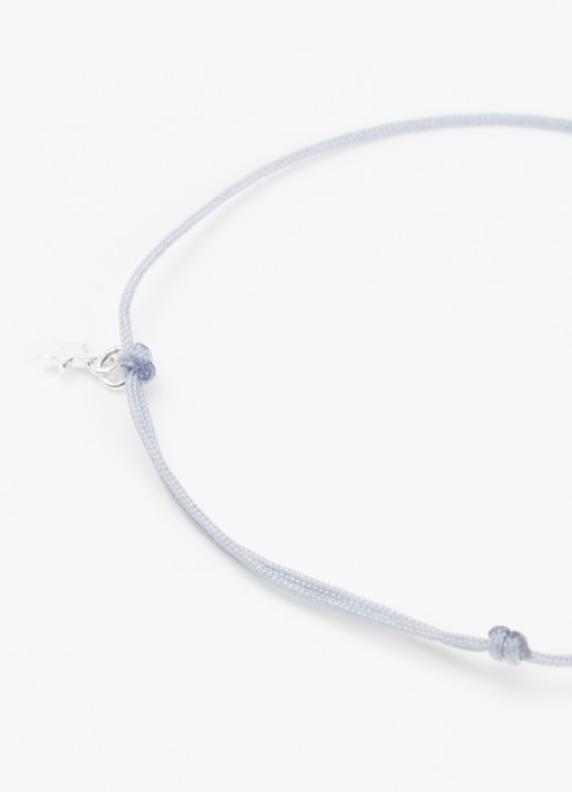 Bibi Camille Mini Heart S armband met bedel - detail 2 blauwgrijs