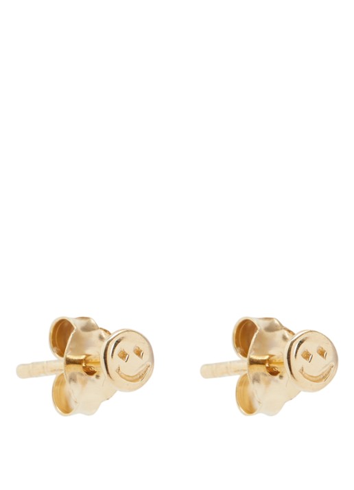 Bibi Camille Mini Smiley armband met bedel - voorkant 3 goud