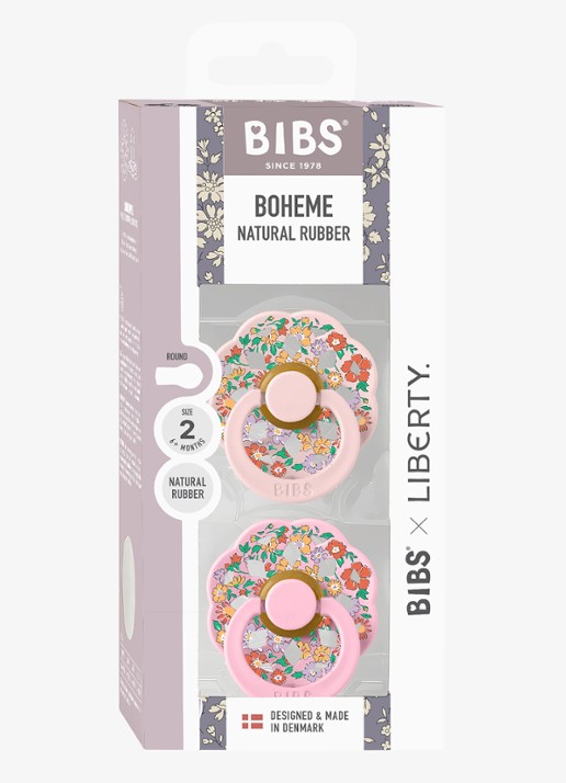 BIBS Boheme x Liberty speen set van 2 - detail 3 roze