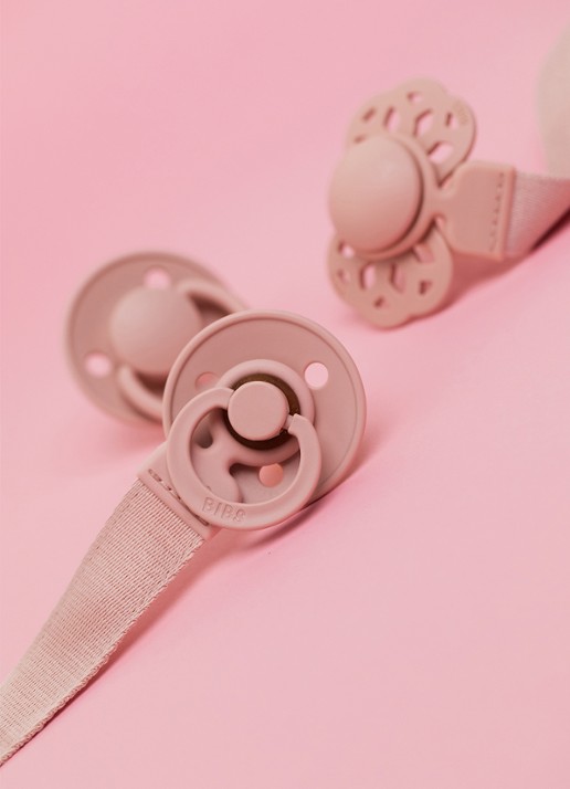 BIBS Clip speenkoord - voorkant 2 oudroze