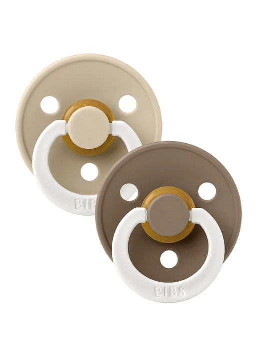 BIBS Colour fopspeen in 2-pack - voorkant vanillegeel