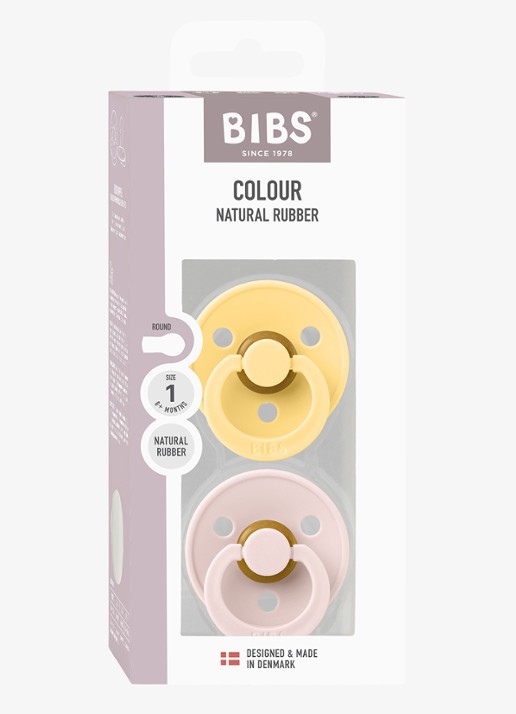 BIBS Fopspeen in 2-pack - detail pale butter/petal