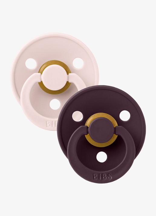 BIBS Fopspeen in 2-pack - voorkant 3 petal/plum