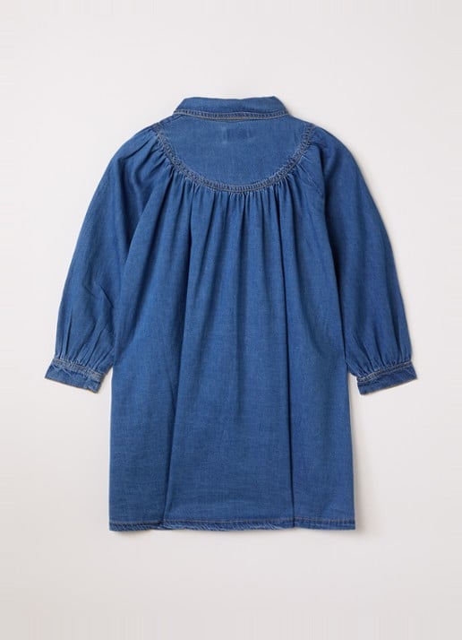Billieblush Blousejurk van denim met applicatie - voorkant 2 indigo