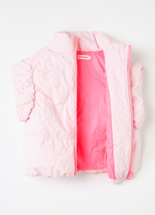 Billieblush Gewatteerde bodywarmer met lurex - voorkant 2 roze