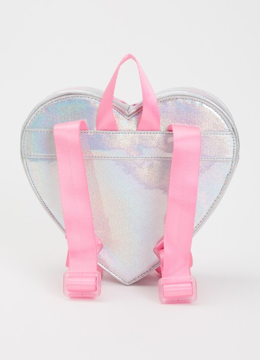 Billieblush Hartje rugzak met logo en glitter  - achterkant 3 roze