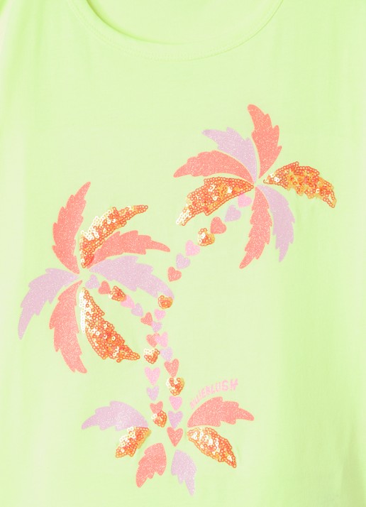Billieblush Jurk met print - detail neongroen