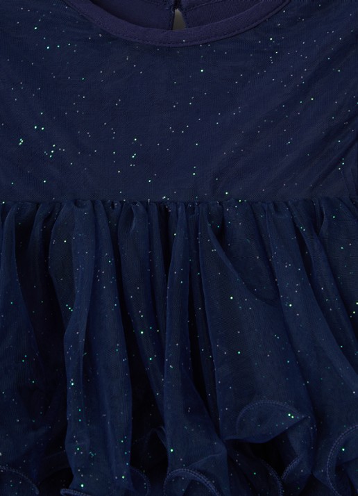 Billieblush Jurk met tule - detail donkerblauw