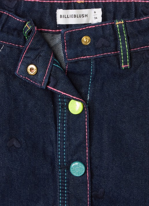 Billieblush Mini spijkerrok met steekzakken - detail indigo