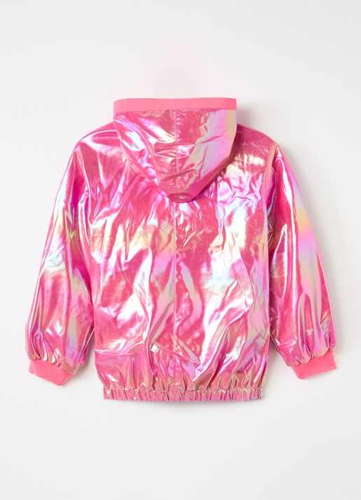 Billieblush Regenjas met glanzende finish - achterkant 3 fuchsia