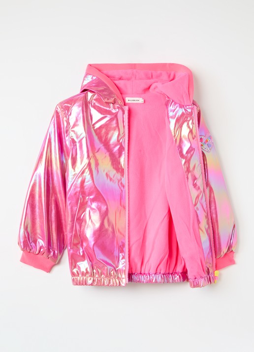 Billieblush Regenjas met glanzende finish - voorkant 2 fuchsia