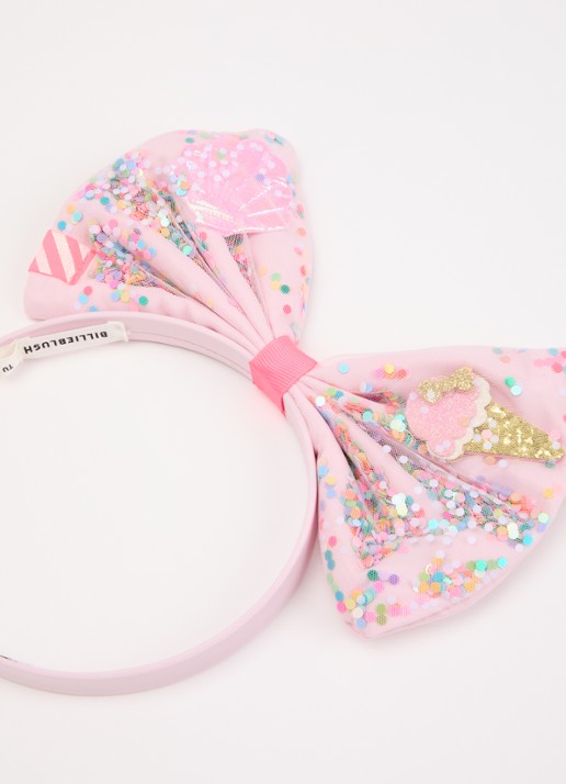 Billieblush Strik haarband met applicatie  - detail roze