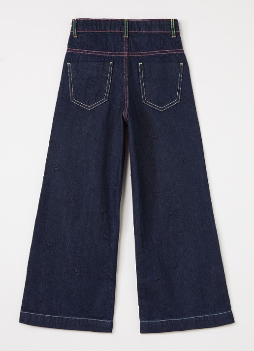 Billieblush Wide leg jeans met donkere wassing - voorkant 2 indigo