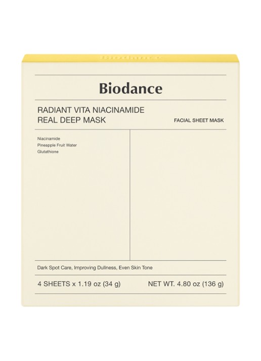 Biodance Radiant Vita Niacinamide Real Deep Mask - gezichtsmasker 4 stuks - detail 3 undefined