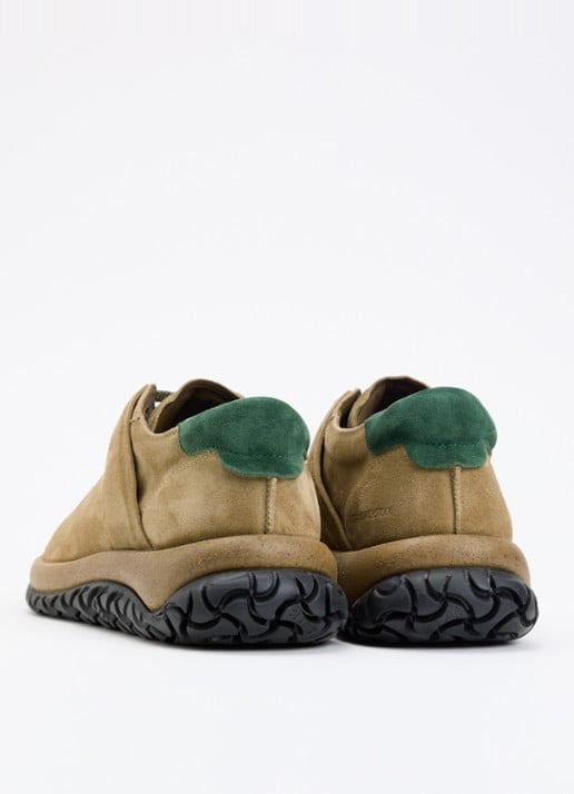 Birkenstock 1774 Stroedt sneaker van suède - achterkant taupe