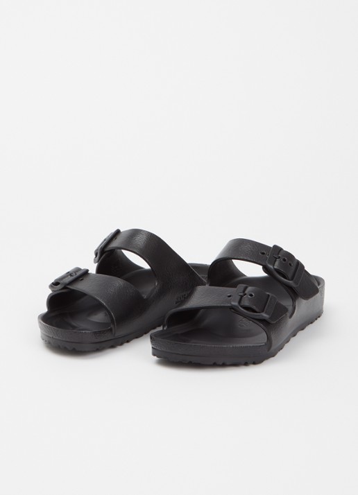 Birkenstock Arizona EVA slipper met gespdetail - voorkant 3 zwart
