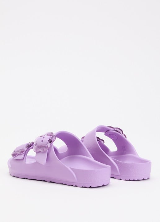 Birkenstock Arizona Flower Eva slipper met logo - achterkant 4 lila