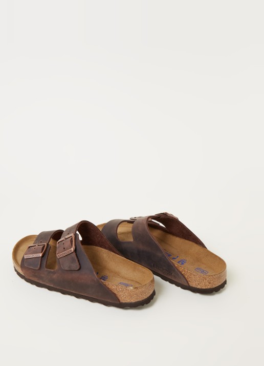 Birkenstock Arizona slipper van nubuck - detail 2 donkerbruin