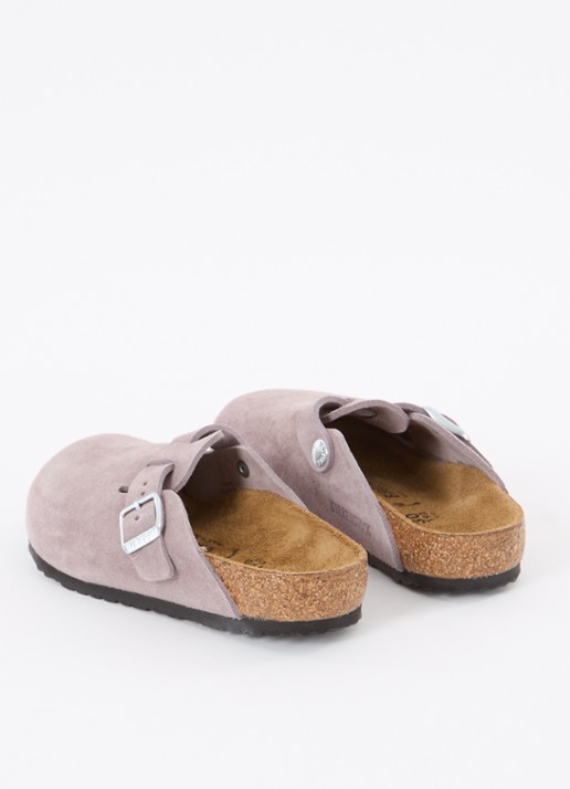Birkenstock Bosten instapper van suède  - achterkant 4 oudroze