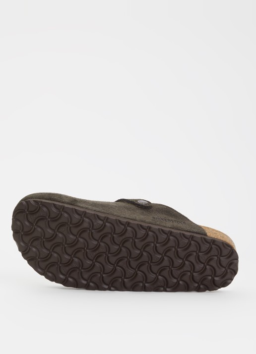 Birkenstock Boston clog van suède - detail 4 hazelnootbruin