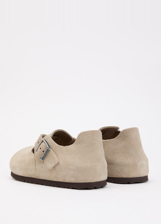 Birkenstock London sandaal van suède - achterkant khaki