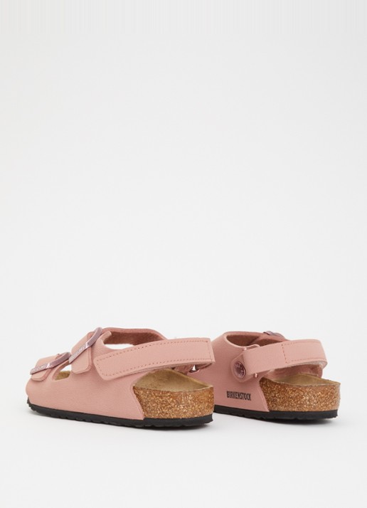 Birkenstock Milano sandaal van leer - achterkant oudroze