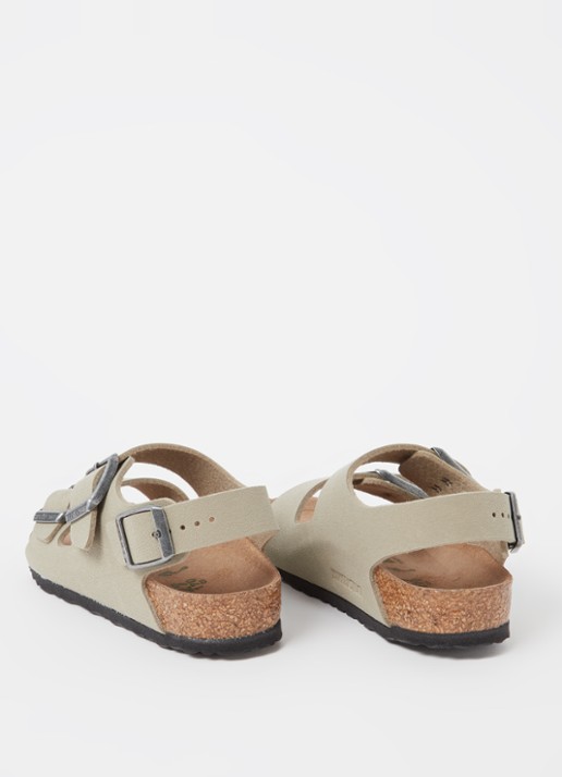 Birkenstock Milano sandaal van nubuck - detail 3 khaki