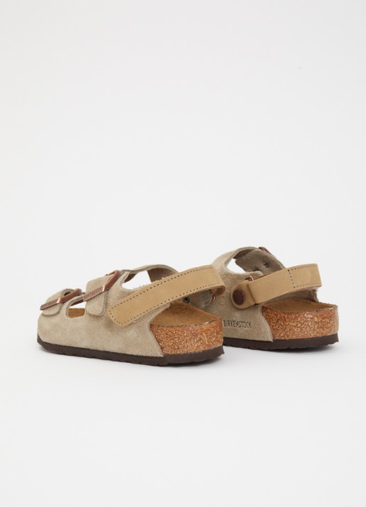Birkenstock Milano sandaal van suède - achterkant 3 taupe