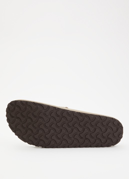 Birkenstock Naples slip-on van suède - detail 5 khaki