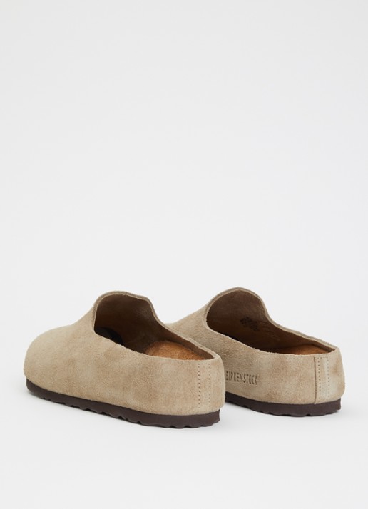 Birkenstock Narrow Fit Amsterdam Wrapped muiltje van suède - achterkant 5 taupe