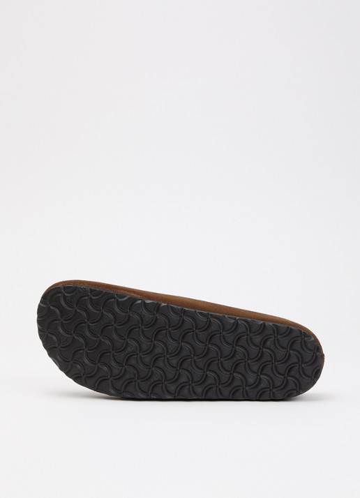Birkenstock Narrow Fit Amsterdam Wrapped muiltje van suède - detail 4 bruin