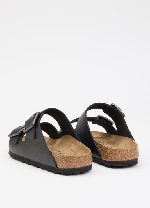 Birkenstock Narrow Fit Arizona slipper van leer - achterkant zwart