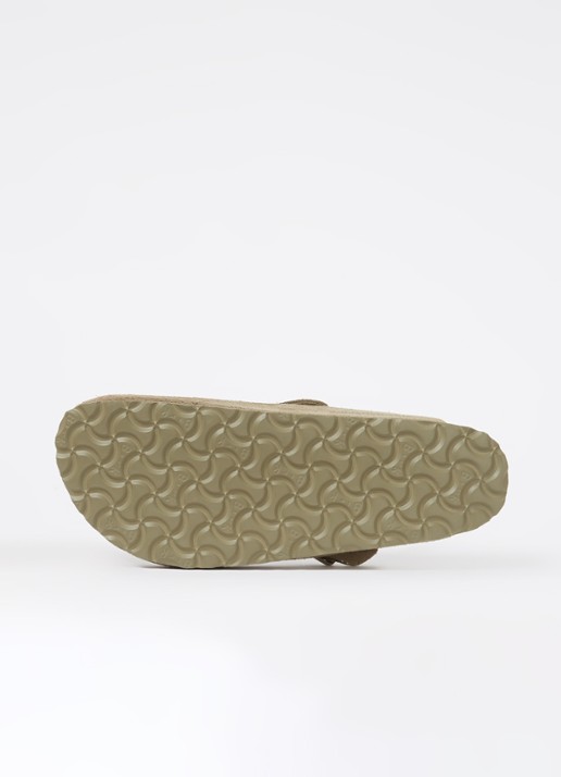 Birkenstock Narrow Fit Boston muiltje van suède - detail 3 lindegroen