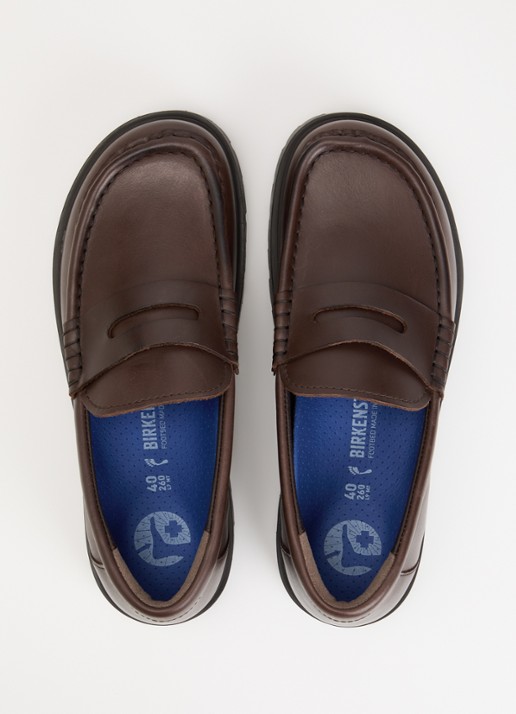 Birkenstock Narrow Fit Highwood loafer van leer - detail 2 chocoladebruin