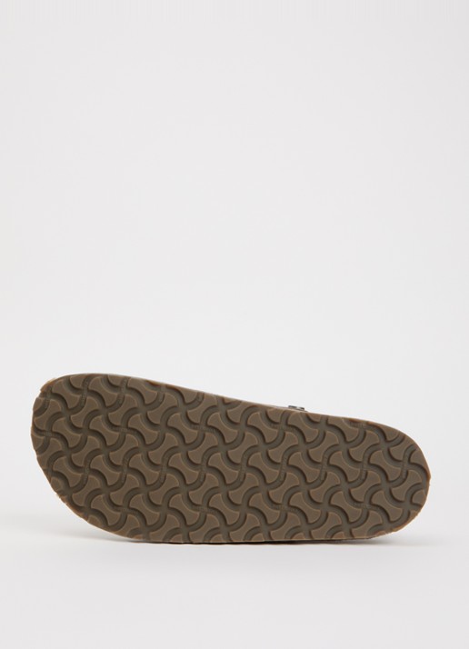 Birkenstock Narrow Fit Lutry muiltje van suède met details van nubuck - detail 3 taupe