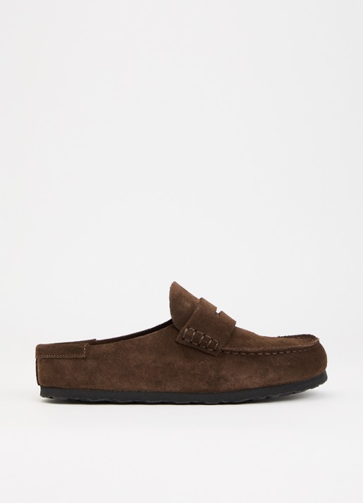 Birkenstock Narrow Fit Naples Wrapped muiltje van suède