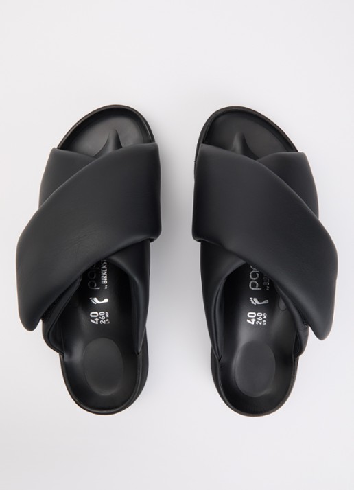 Birkenstock Theda Cross Strap slipper van leer - detail 3 zwart