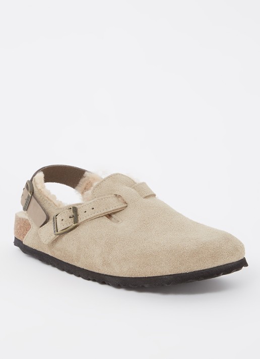 Birkenstock Tokio sandaal van suède - voorkant 5 khaki