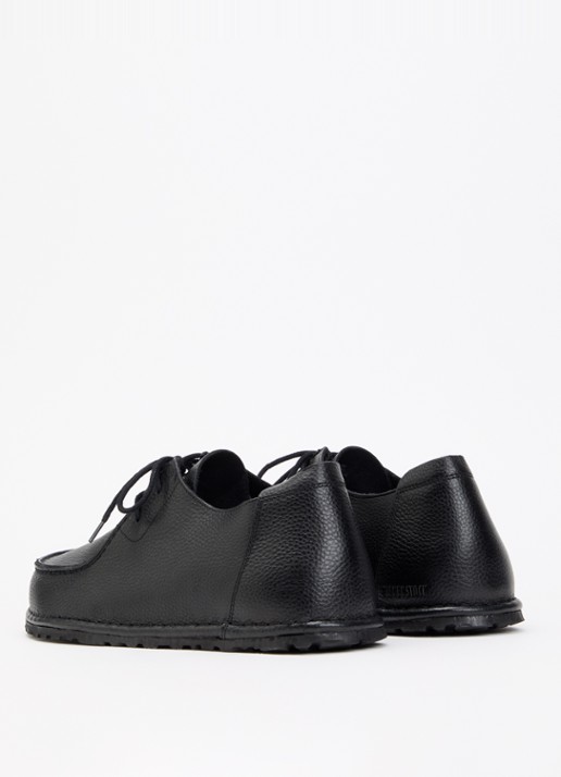 Birkenstock Utti veterschoen van leer - achterkant zwart