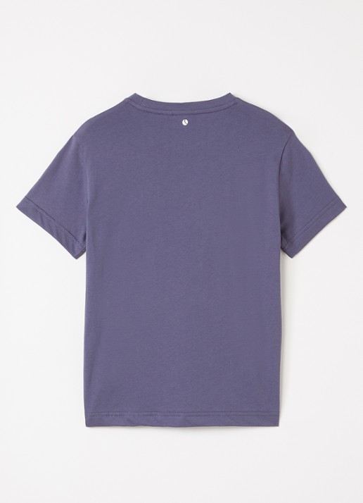 Björn Borg Borg Classic T-shirt met logoborduring - voorkant 2 staalblauw