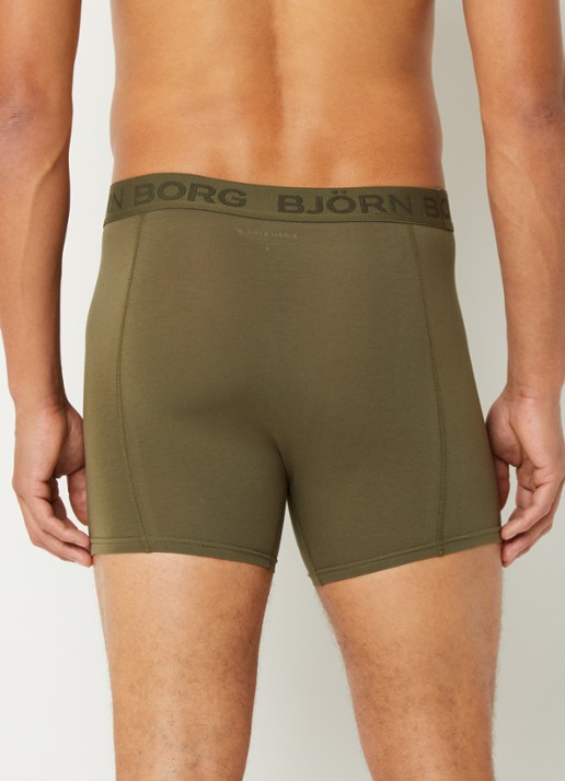 Björn Borg Boxershort met logoband in 3-pack - achterkant 4 groen