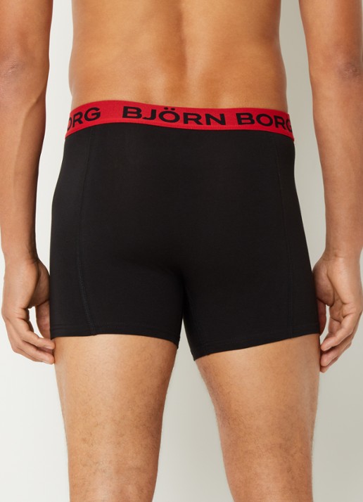 Björn Borg Boxershort met logoband in 3-pack - achterkant 4 rood