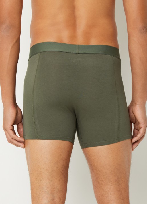 Björn Borg Boxershort met logoband in 3-pack - achterkant 4 mosgroen