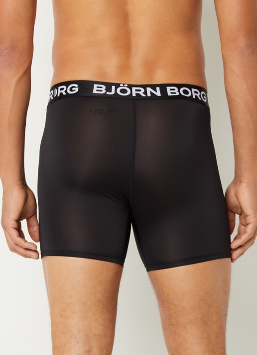 Björn Borg Boxershort met logoband in 3-pack - achterkant 2 grijs