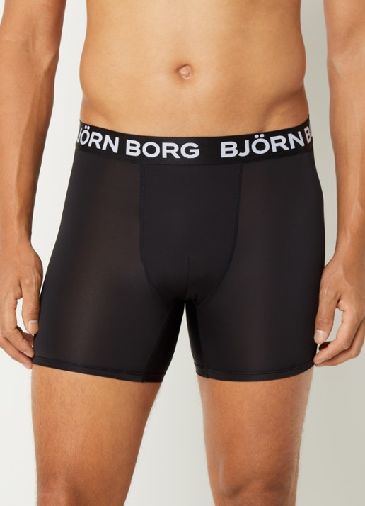 Björn Borg Boxershort met logoband in 3-pack - voorkant 4 grijs