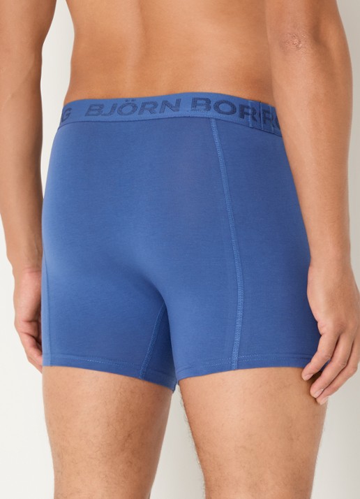 Björn Borg Boxershort met logoband in 5-pack - achterkant 3 donkerblauw