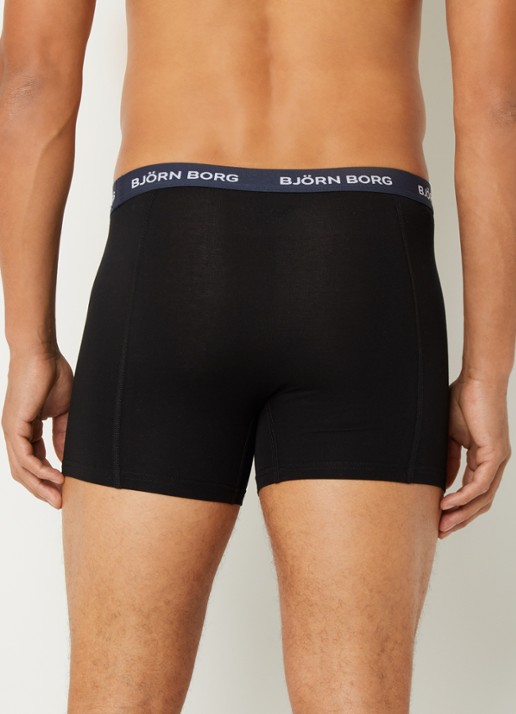 Björn Borg Boxershort met logoband in 5-pack - achterkant 2 zwart