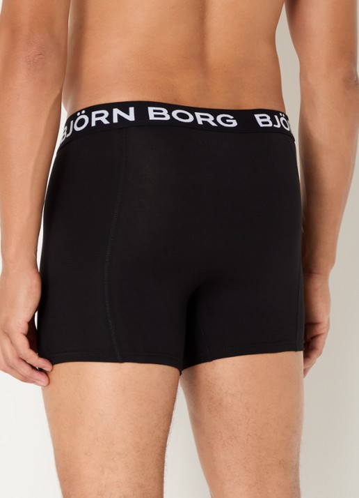 Björn Borg Boxershort met logoband in 7-pack - achterkant 4 zeegroen