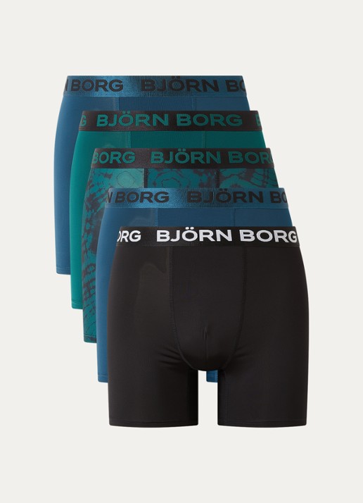 Björn Borg Boxershort met logoband van microfiber in 5-pack
